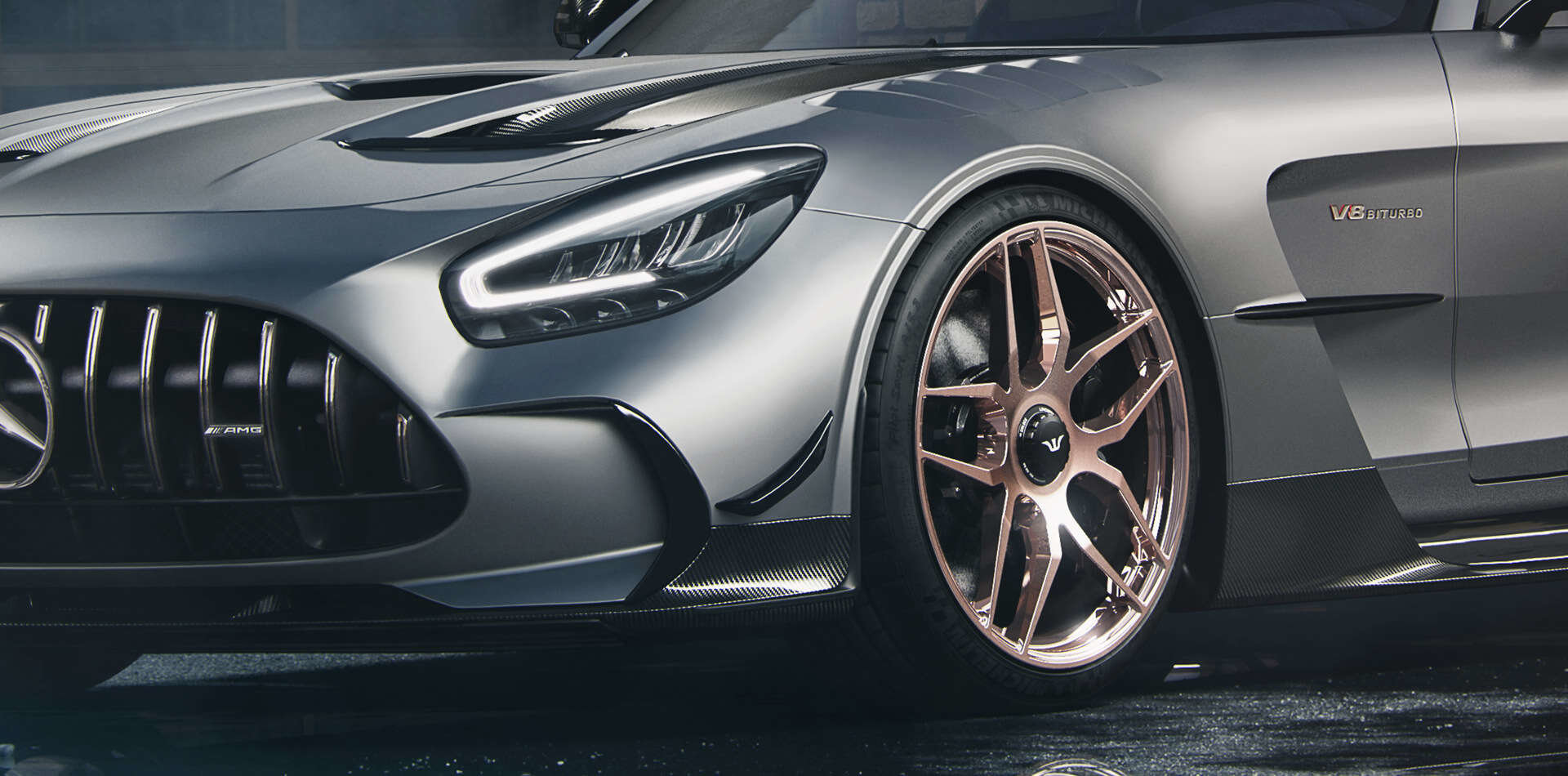 Mercedes AMG Black Series mit Zentralverschluss-Rad von wheelsandmore